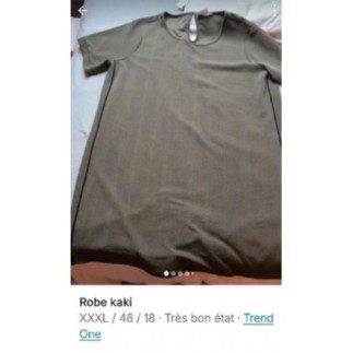 Robe kaki taille 46 neuve 