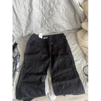 Pantalon lin noir promod...
