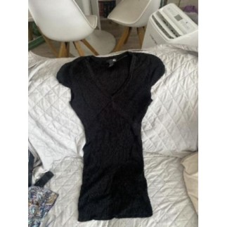 Robe pull col v noir- H&M...
