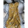 Robe promod moutarde et fleurs - taille 42