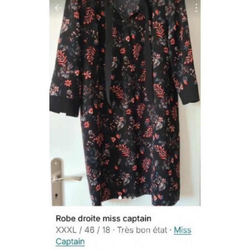 Robe a fleur  ton rouge taille 46 miss captain