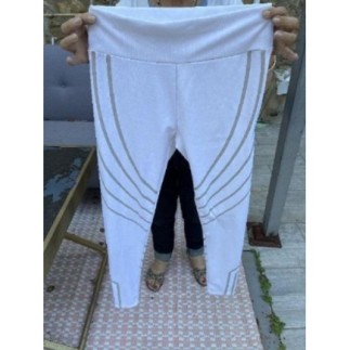 Leggin blanc et argenté