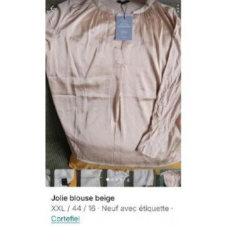 Blouse cortefiel beige...
