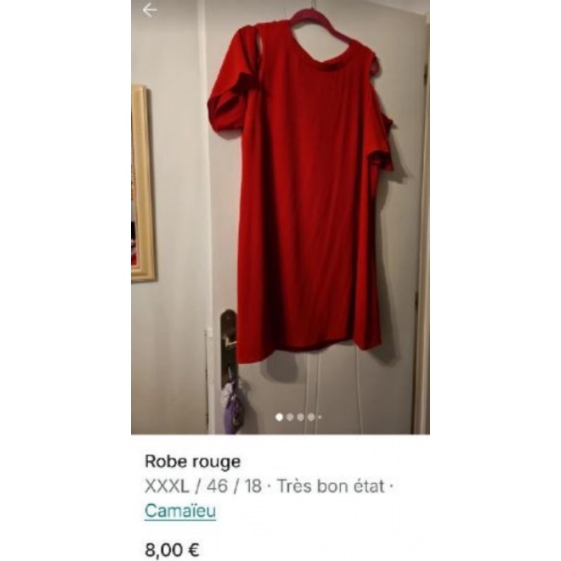 Robe rouge Camaïeu Taille 46