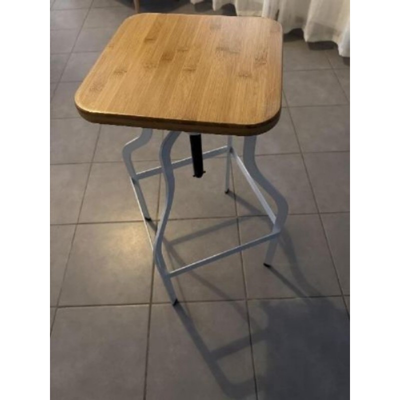 Tabouret industriel blanc 