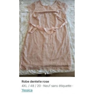 Ribe rose dentelle yessica...