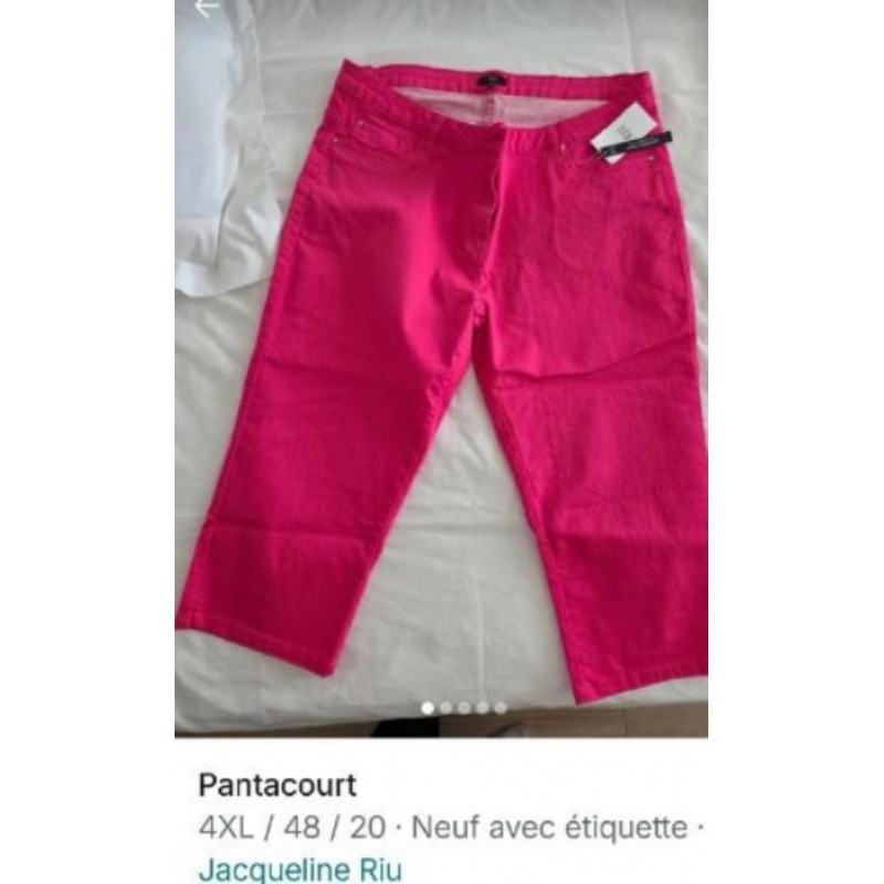 Pantacourt fushia neuf jamais porté Jacqueline Riu Taille 48