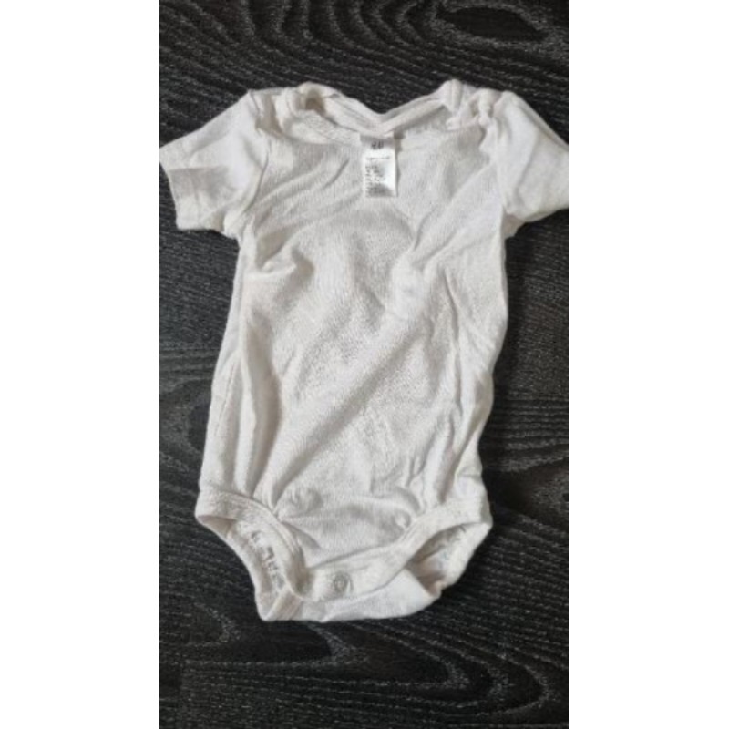 Bodie manches courtes 74cm HM blanc