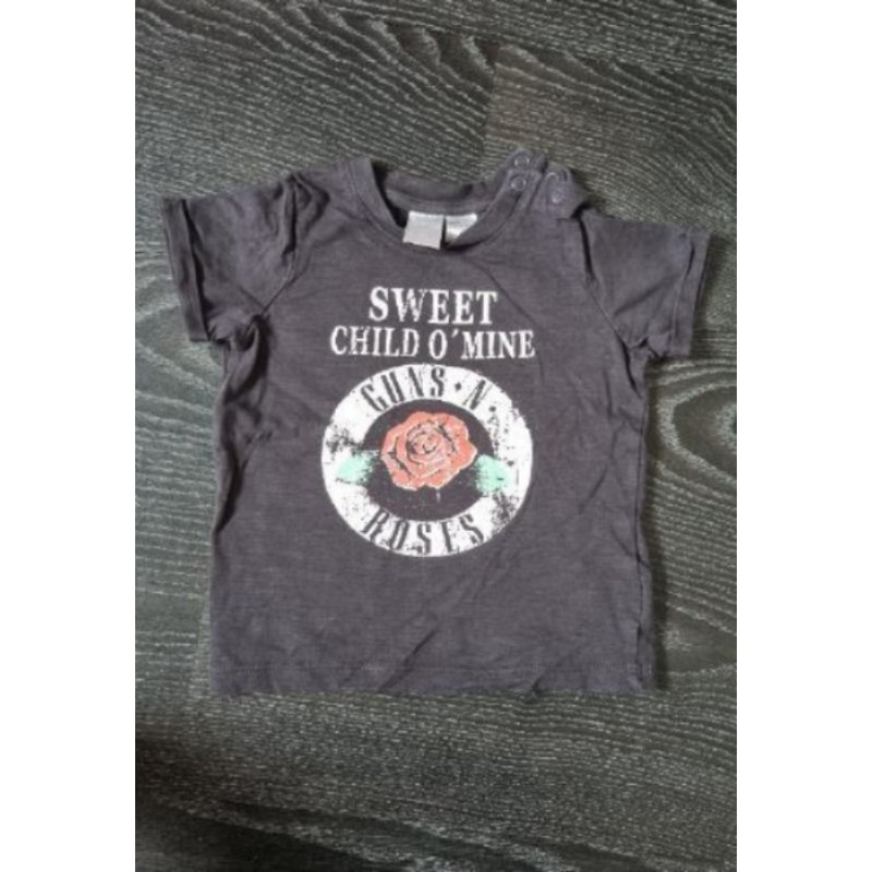 Tee-shirt manches courtes 74cm HM noir