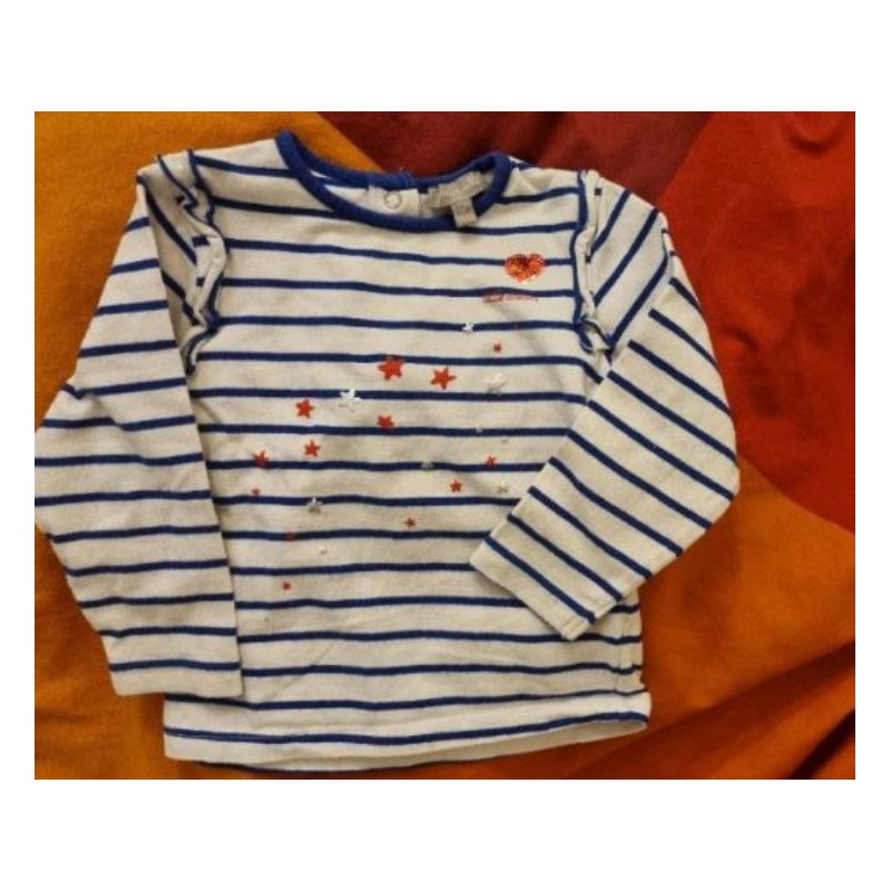 Tee-shirt manches longues 12M grain de blé 