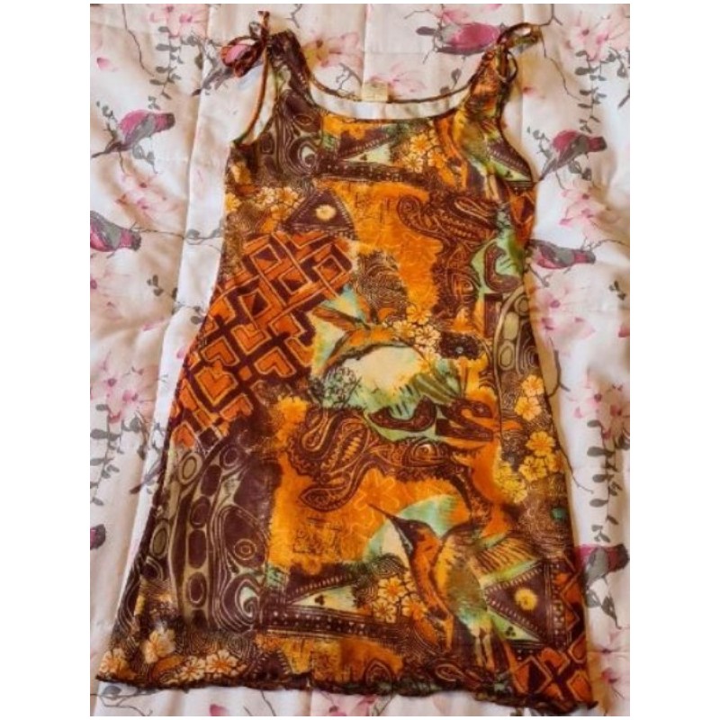 robe courte orange - taille 42 