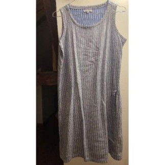 Robe été rayée bleu-blanc...