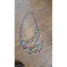 Collier perles multicolore