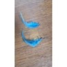 Boucles d'oreilles plumes bleues