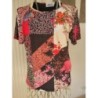 Tee-shirt motif coloré fleuri. Afibel. Petit 46