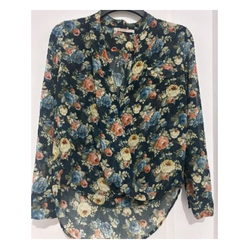 Chemisier fluide fleuri-Femme-Taille S-Azara