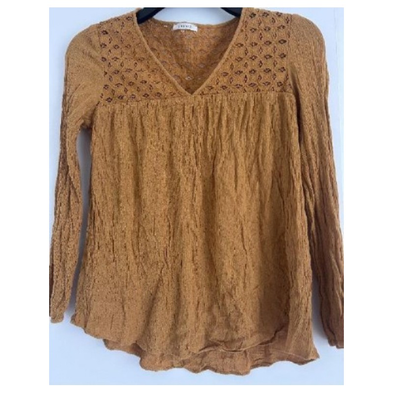 Chemisier moutarde femme-Taille 36