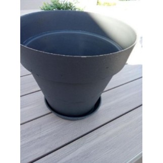 Pot a fleurs gris avec sa...