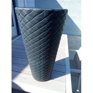 Cache pot haut gris nathracite