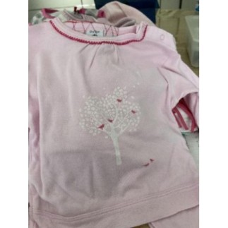 Pyjama rose 2 pièces 1 an 