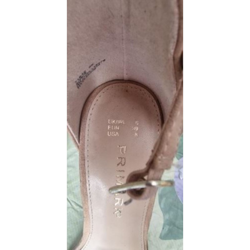 Escarpins beige en daim 39