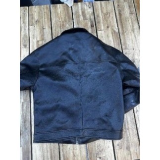 Veste en similicuir BERSHKA Noir T.36