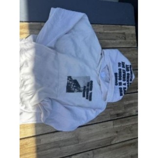 Sweat-shirt blanc écriture noir ZARA T.12 ans 