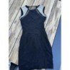 Robe moulante noir Séguin blanc TS