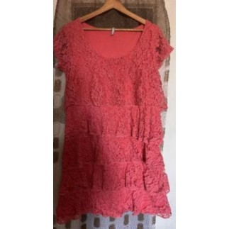 Robe rose dentelle...
