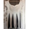 Robe blanche rayures Noir T42