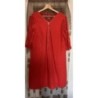 Robe orange dentelle à zip T42/44