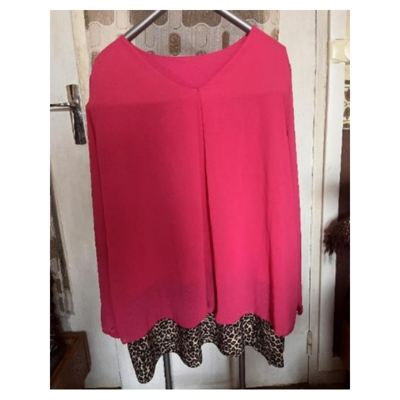 Haut rose & bas léopard femme T42/44