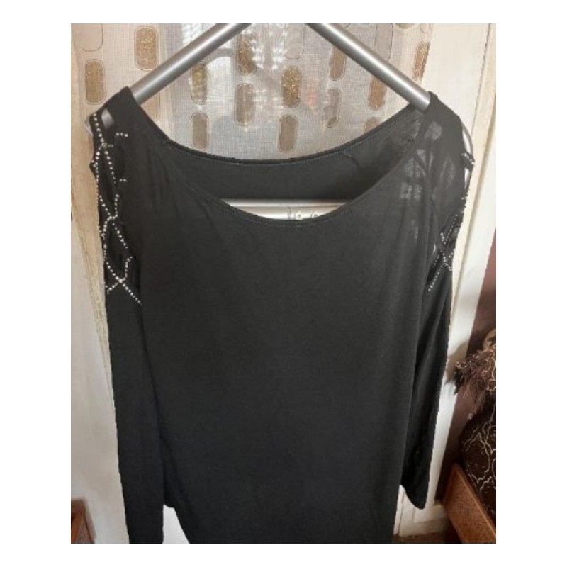 Haut noir strass femme 4XL