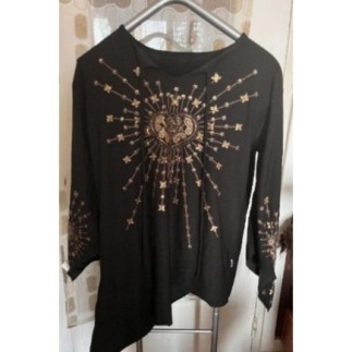 Haut noir/or femme T40/42