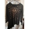 Haut noir/or femme T40/42