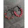 Lot deux bracelets perle rouge/noir 