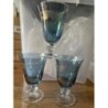 Lot 3 verre à pied bleu 