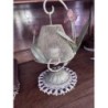 Bougeoir vert en forme de lampe 