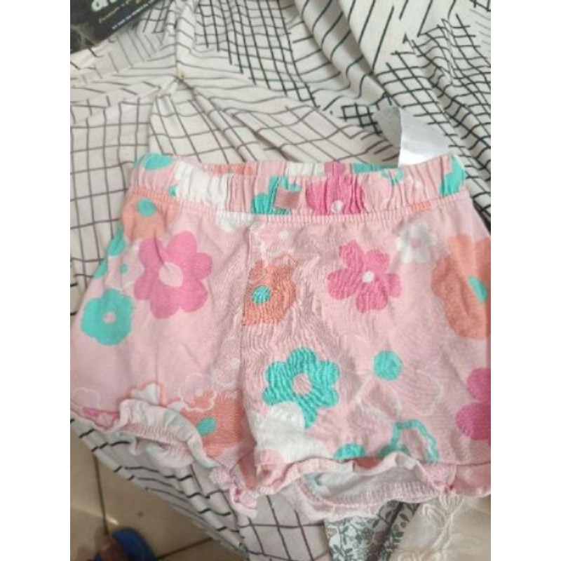 Short fin gemo rose fleuri 24 mois 