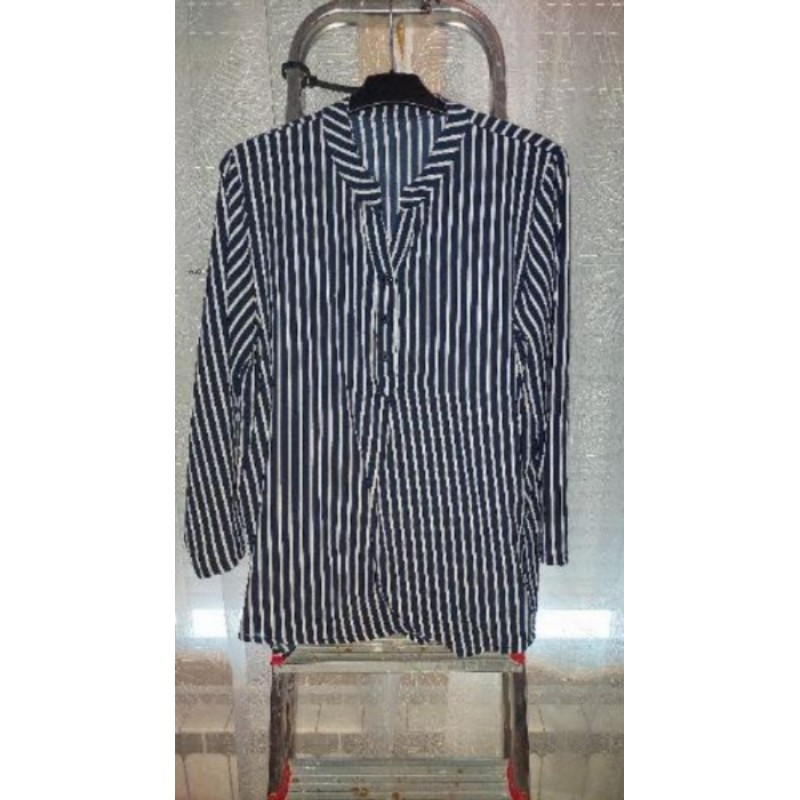 Chemise rayures bleues foncées 