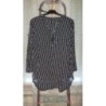 Chemise longue à rayures noires, TU