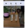 Boucles d'oreilles acier inoxydable cristal de roche 
