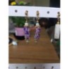 Boucles d’oreilles acier inoxydable pierre violette
