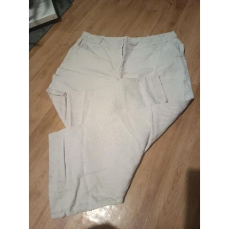 Pantalon taille 48 Kiabi blanc crème 