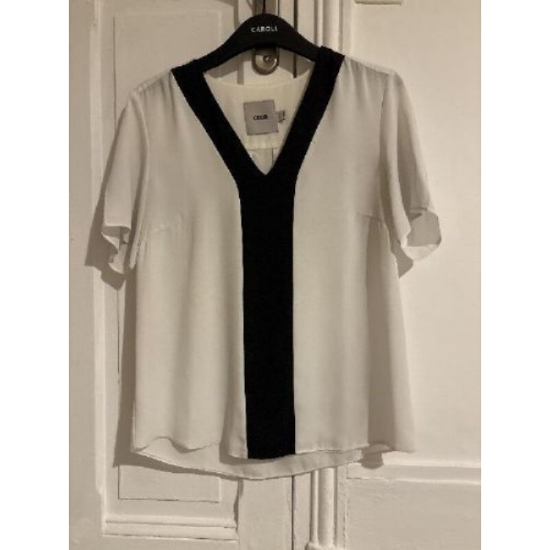 ASOS - Blouse blanche et noire manches courtes - Taille 36/38 - En bon état