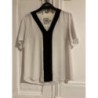 ASOS - Blouse blanche et noire manches courtes - Taille 36/38 - En bon état
