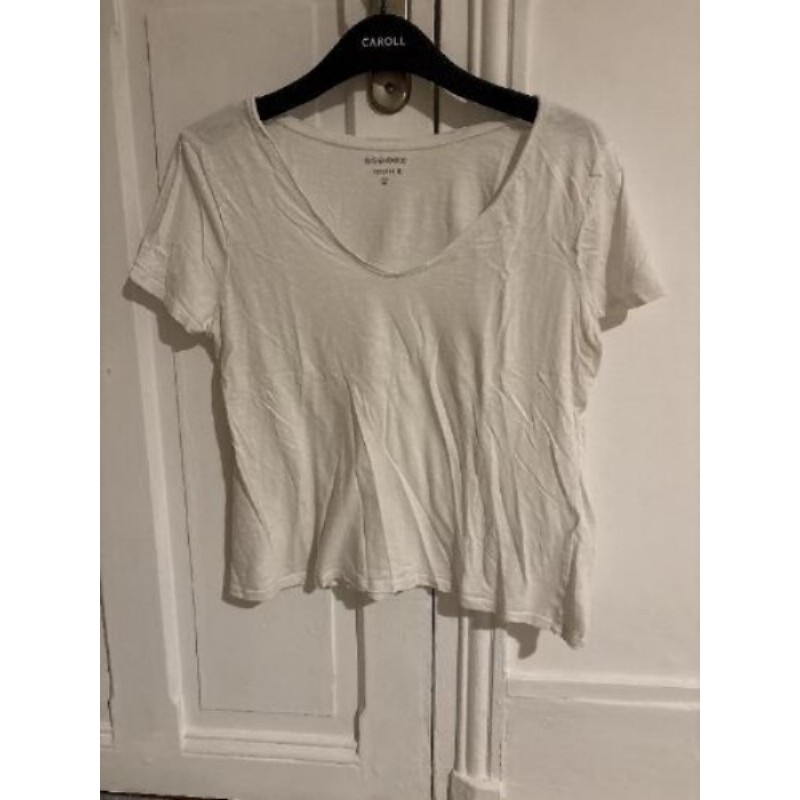 BONOBO - T-shirt blanc col V - Taille M