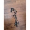 Sautoir multi rang bronze et perle noire