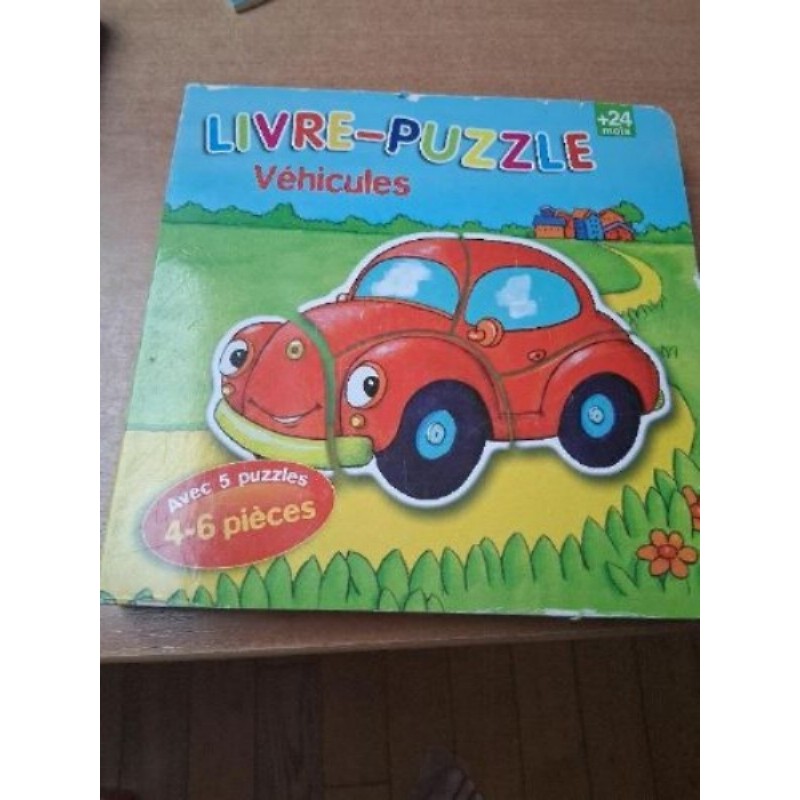 Livre puzzles véhicules + 24 mois