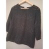 Haut femme longues manches en dentelle noir taille S